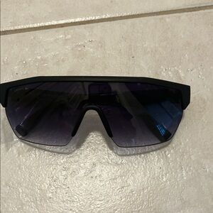 Lacoste Black Frame Sunglasses with Blue Lenses
